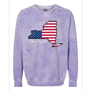 New York City United States Map Colorblast Crewneck Sweatshirt