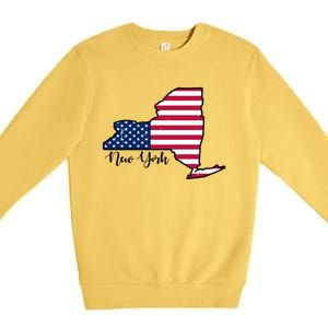 New York City United States Map Premium Crewneck Sweatshirt