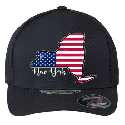 New York City United States Map Flexfit Unipanel Trucker Cap