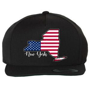 New York City United States Map Wool Snapback Cap