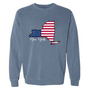 New York City United States Map Garment-Dyed Sweatshirt