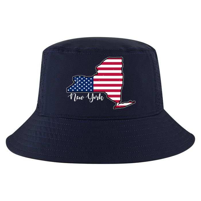 New York City United States Map Cool Comfort Performance Bucket Hat