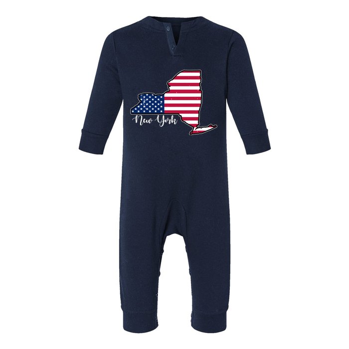 New York City United States Map Infant Fleece One Piece