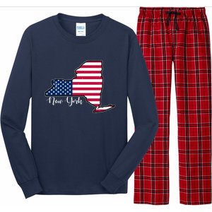 New York City United States Map Long Sleeve Pajama Set