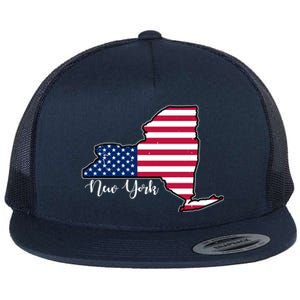 New York City United States Map Flat Bill Trucker Hat