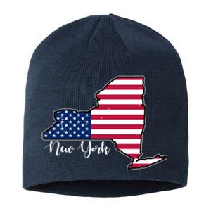 New York City United States Map Sustainable Beanie