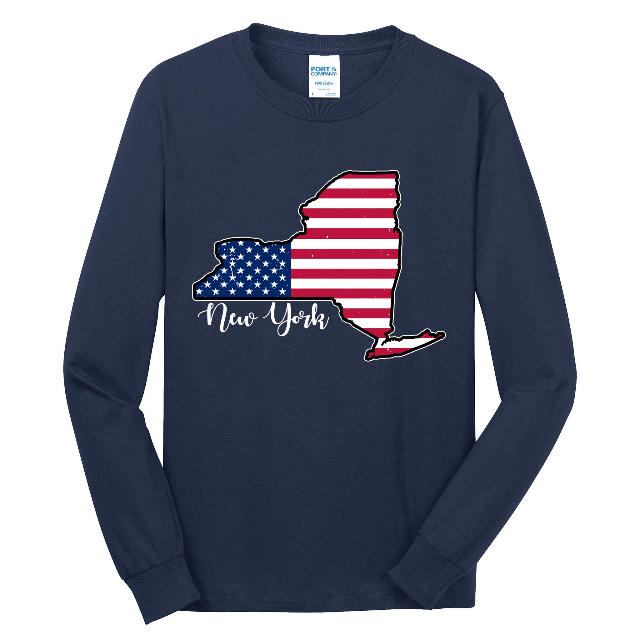 New York City United States Map Tall Long Sleeve T-Shirt