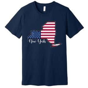 New York City United States Map Premium T-Shirt