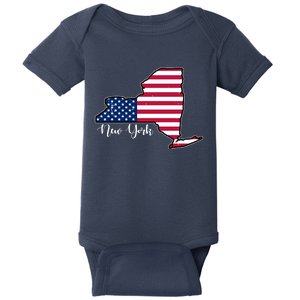 New York City United States Map Baby Bodysuit