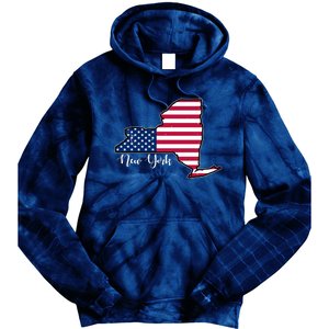 New York City United States Map Tie Dye Hoodie