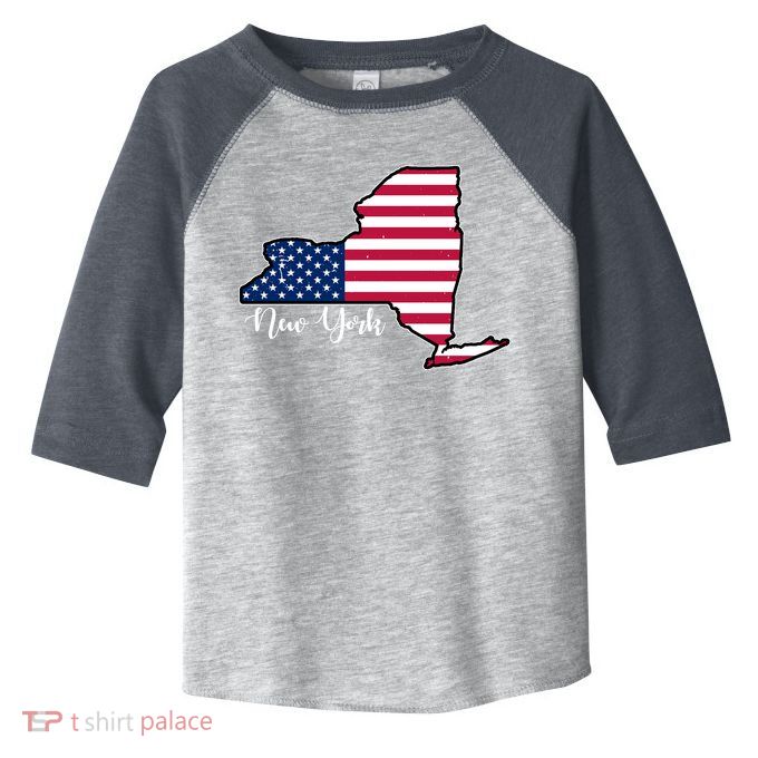 New York City United States Map Toddler Fine Jersey T-Shirt
