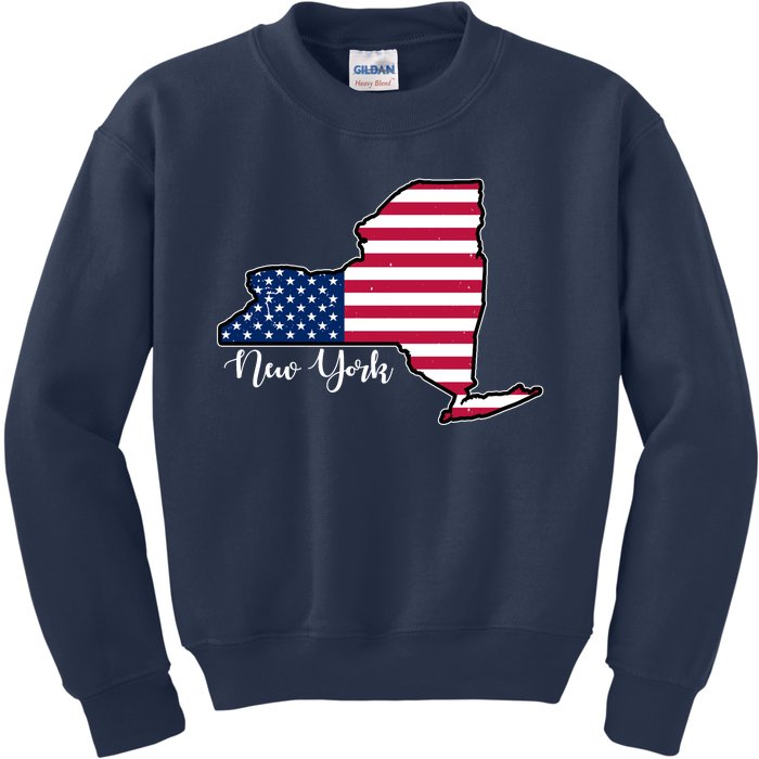 New York City United States Map Kids Sweatshirt