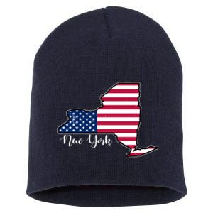 New York City United States Map Short Acrylic Beanie