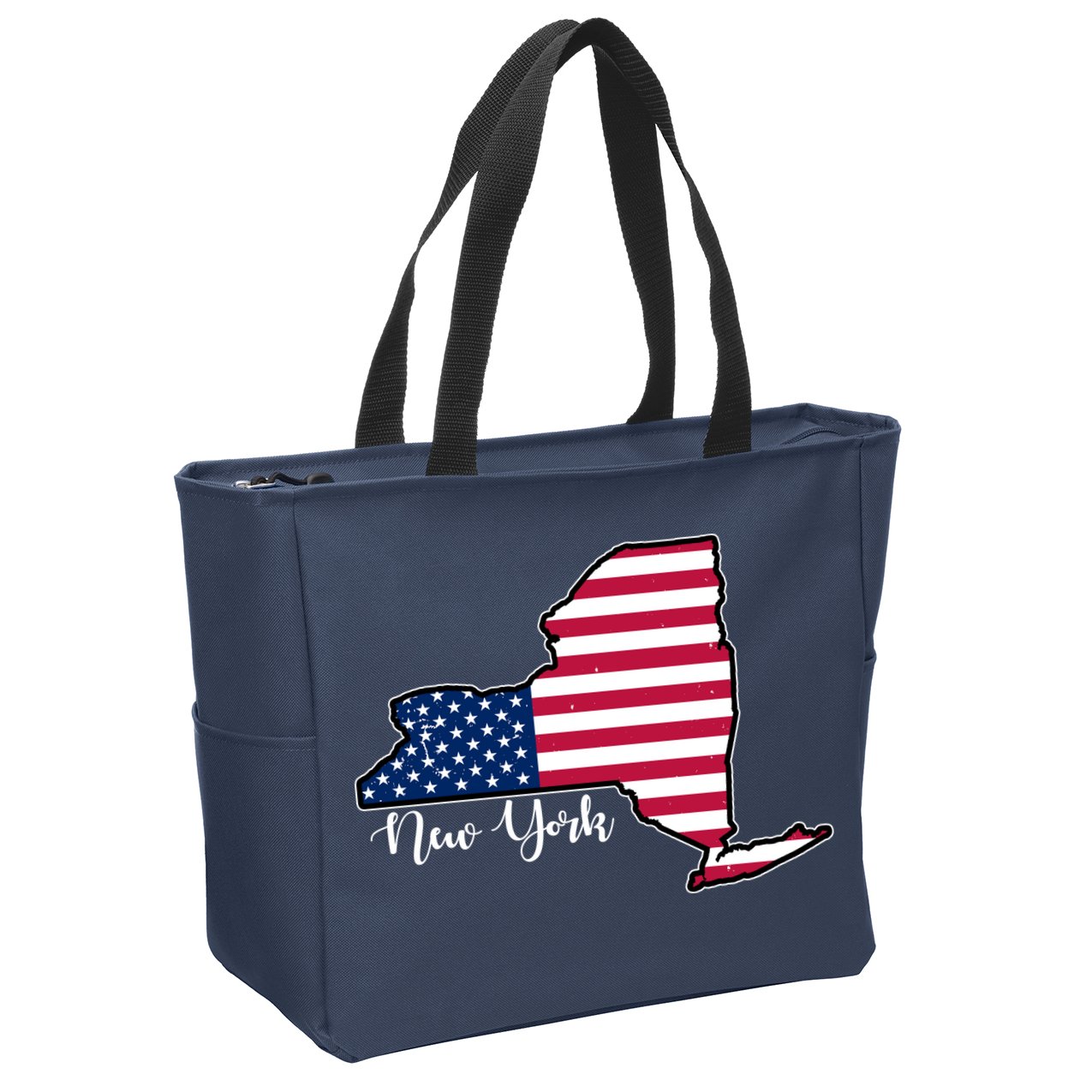 New York City United States Map Zip Tote Bag