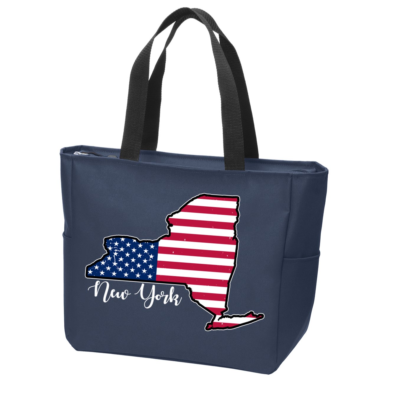 New York City United States Map Zip Tote Bag