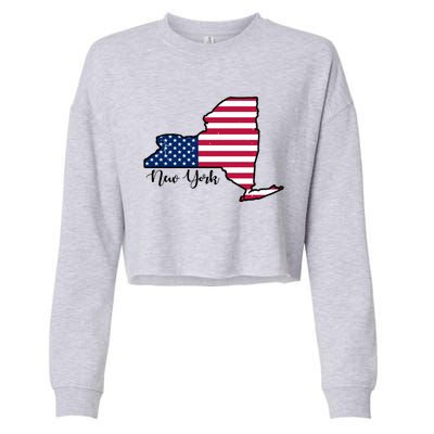 New York City United States Map Cropped Pullover Crew