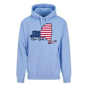 New York City United States Map Unisex Surf Hoodie