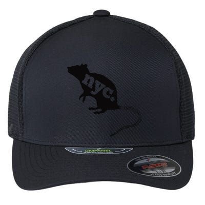New York City Nyc Rat Logo Flexfit Unipanel Trucker Cap