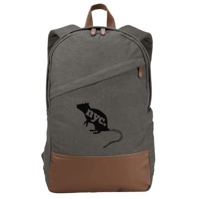 New York City Nyc Rat Logo Cotton Canvas Backpack