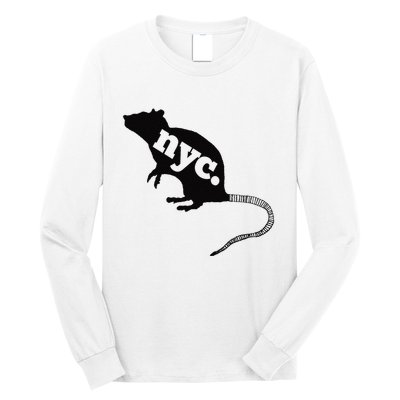 New York City Nyc Rat Logo Long Sleeve Shirt