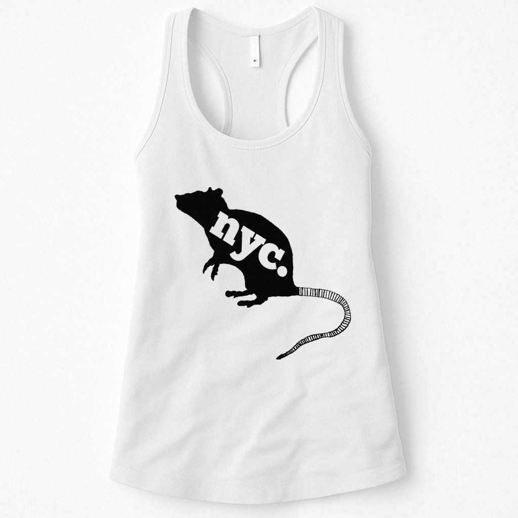 New York City Nyc Rat Logo Womens Tank Top