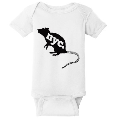 New York City Nyc Rat Logo Baby Bodysuit