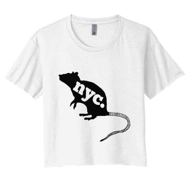 New York City Nyc Rat Logo Crop Top