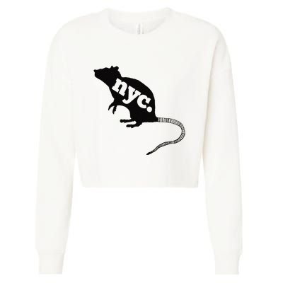 New York City Nyc Rat Logo Cropped Pullover Crew
