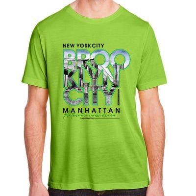 New York City Brooklyn Manhattan Authentic Adult ChromaSoft Performance T-Shirt