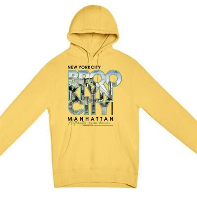 New York City Brooklyn Manhattan Authentic Premium Pullover Hoodie