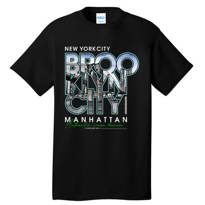 New York City Brooklyn Manhattan Authentic Tall T-Shirt