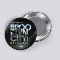 New York City Brooklyn Manhattan Authentic Button