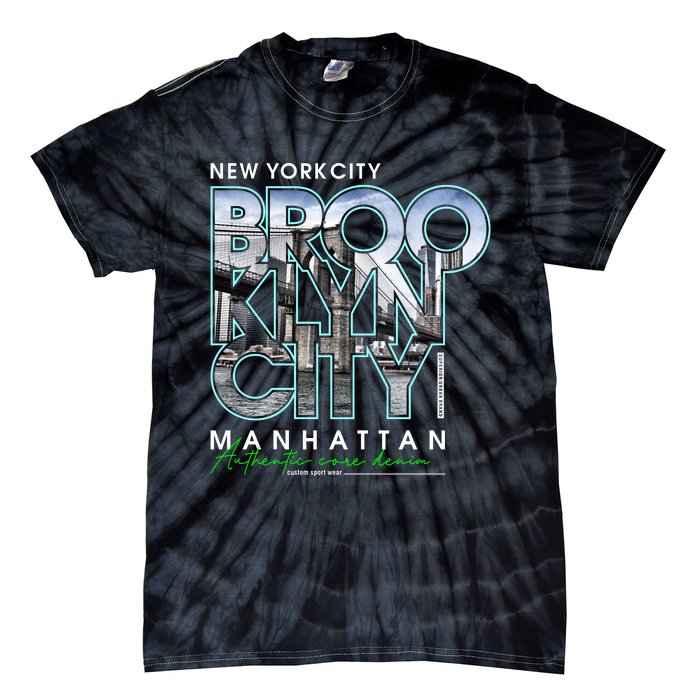 New York City Brooklyn Manhattan Authentic Tie-Dye T-Shirt