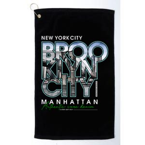 New York City Brooklyn Manhattan Authentic Platinum Collection Golf Towel