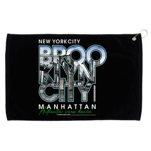 New York City Brooklyn Manhattan Authentic Grommeted Golf Towel