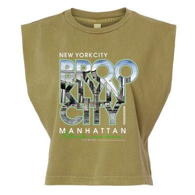 New York City Brooklyn Manhattan Authentic Garment-Dyed Women's Muscle Tee