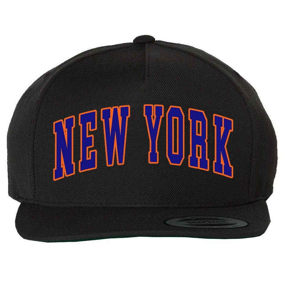 New York City Text Wool Snapback Cap