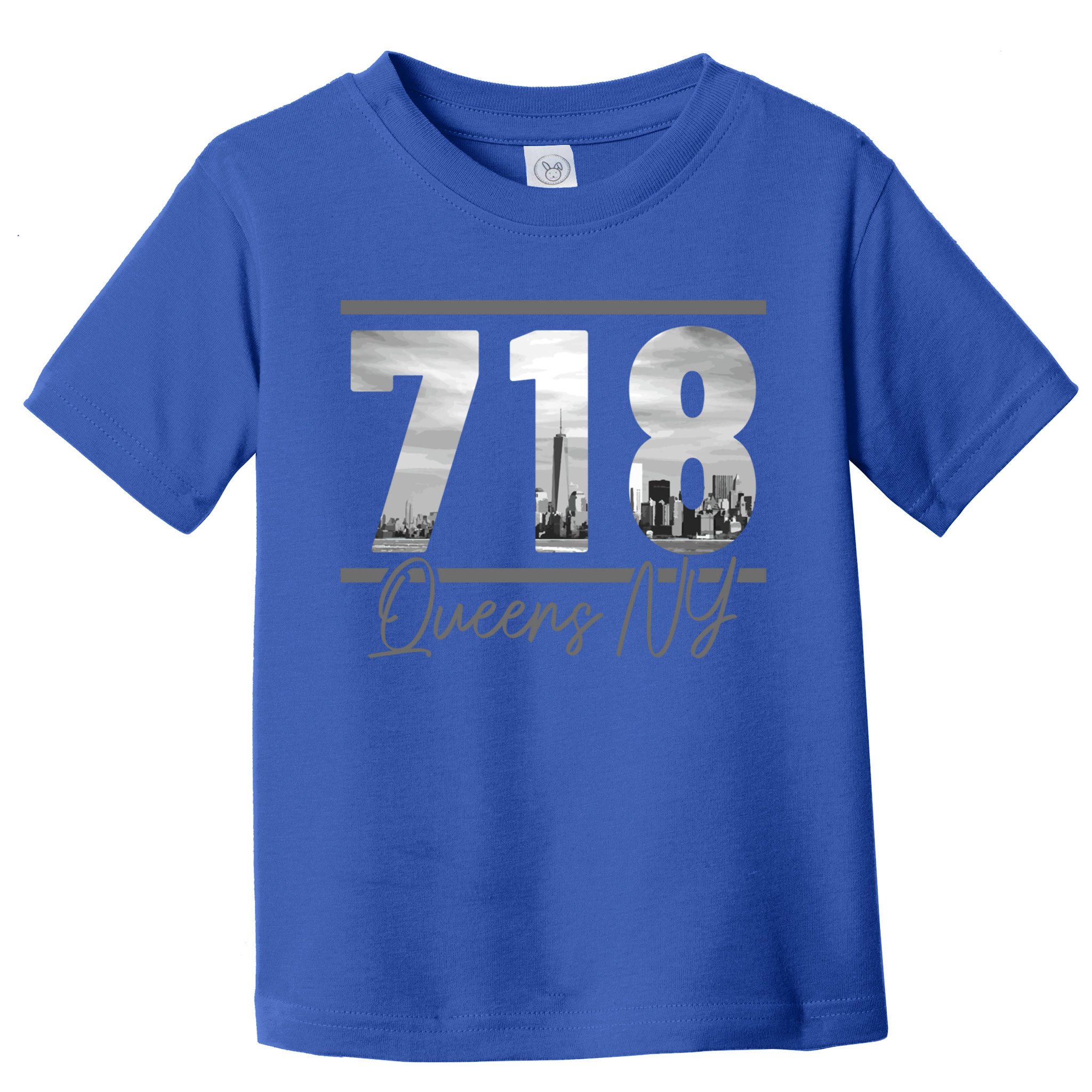 New York City 718 Area Code Skyline Queens Ny Nyc Vintage Gift Toddler T-Shirt