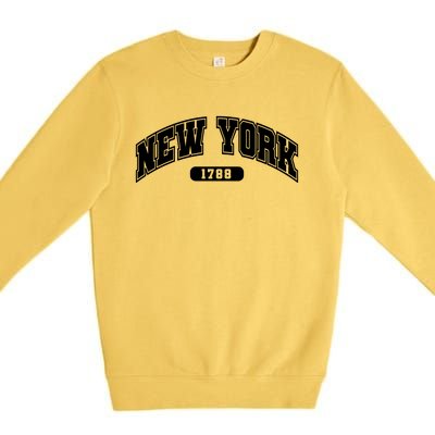 New York Collegiate Style 1788 Premium Crewneck Sweatshirt