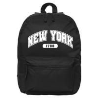 New York Collegiate Style 1788 16 in Basic Backpack
