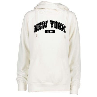 New York Collegiate Style 1788 Womens Funnel Neck Pullover Hood