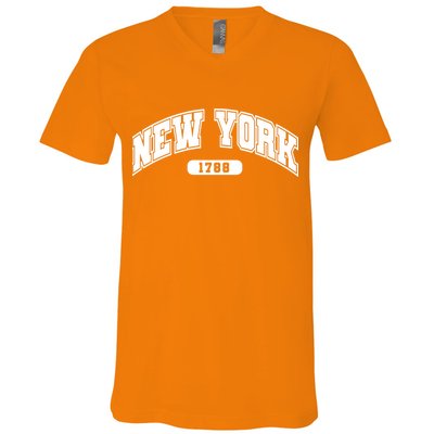 New York Collegiate Style 1788 V-Neck T-Shirt