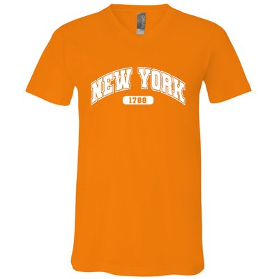 New York Collegiate Style 1788 V-Neck T-Shirt