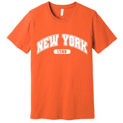 New York Collegiate Style 1788 Premium T-Shirt