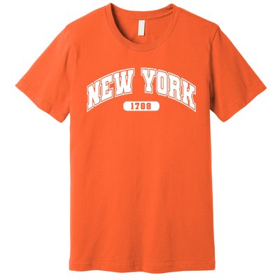 New York Collegiate Style 1788 Premium T-Shirt