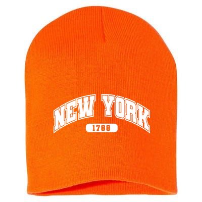 New York Collegiate Style 1788 Short Acrylic Beanie