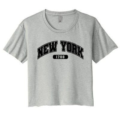 New York Collegiate Style 1788 Women's Crop Top Tee