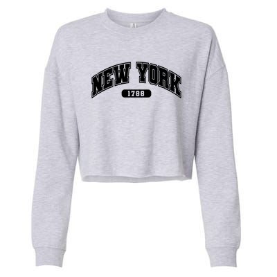 New York Collegiate Style 1788 Cropped Pullover Crew