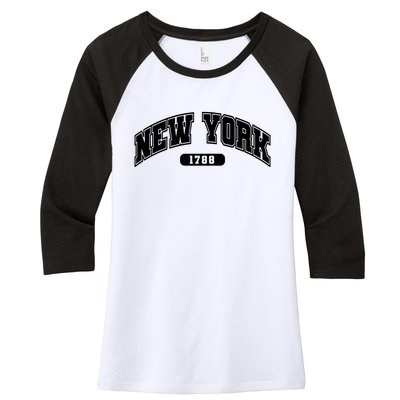 New York Collegiate Style 1788 Women's Tri-Blend 3/4-Sleeve Raglan Shirt