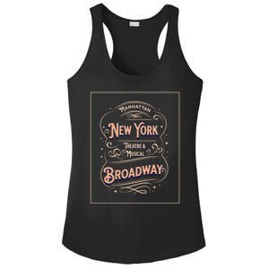 New York City Broadway Nyc Musical Theater Tourist City Gift Ladies PosiCharge Competitor Racerback Tank